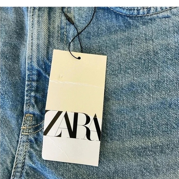Zara Blue Straight crop in Antique Jeans Denim - Picture 2 of 8